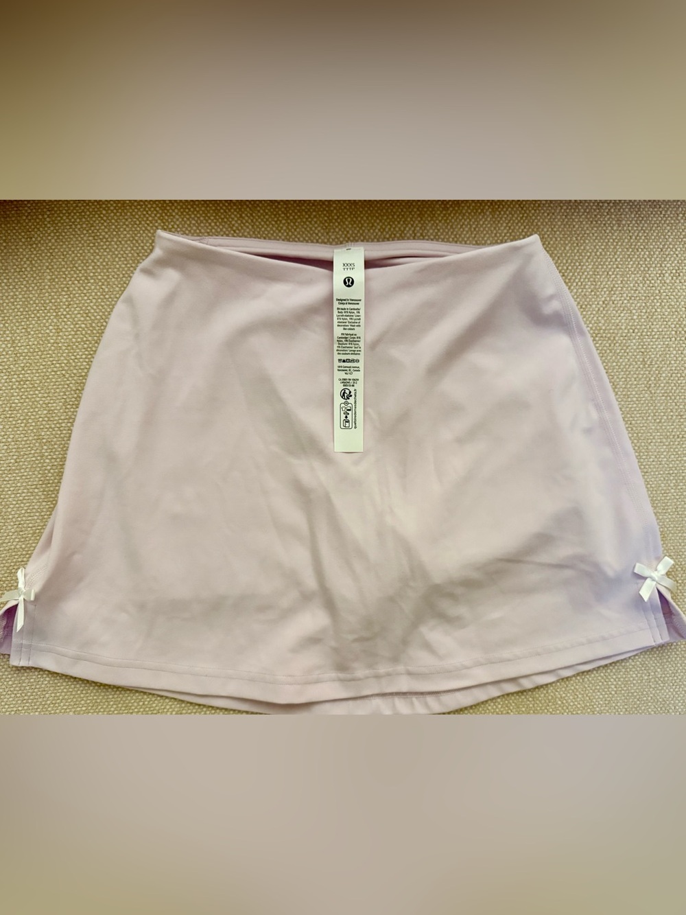 Lululemon pink skort with bow detail